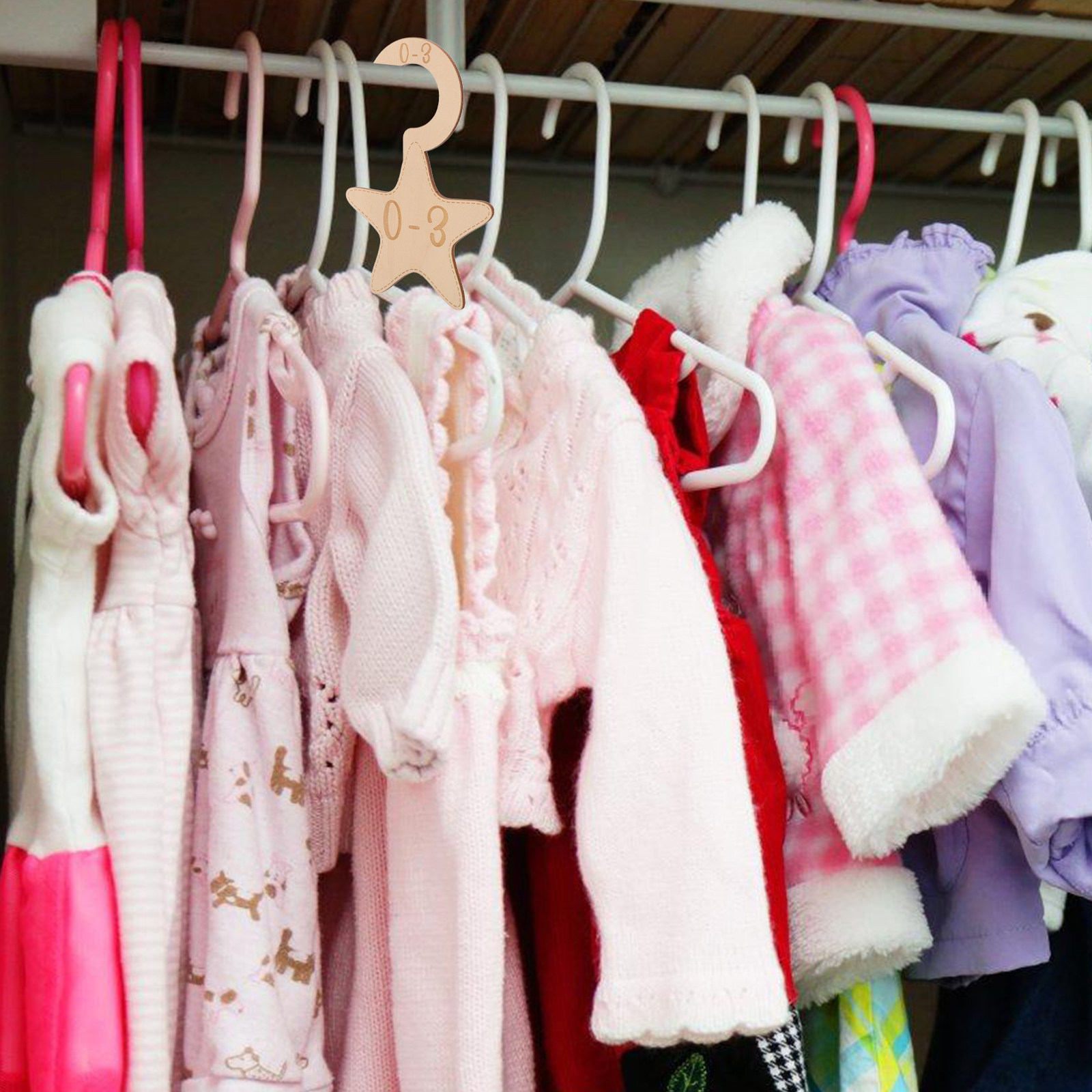 Baby Clothing Dividers - 7 шт. деревянных разделителей для детского