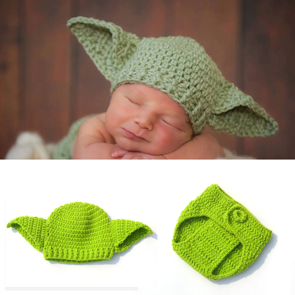 Baby Yoda Clothing - Зеленая Yoda шерстяная детская одежда ручной