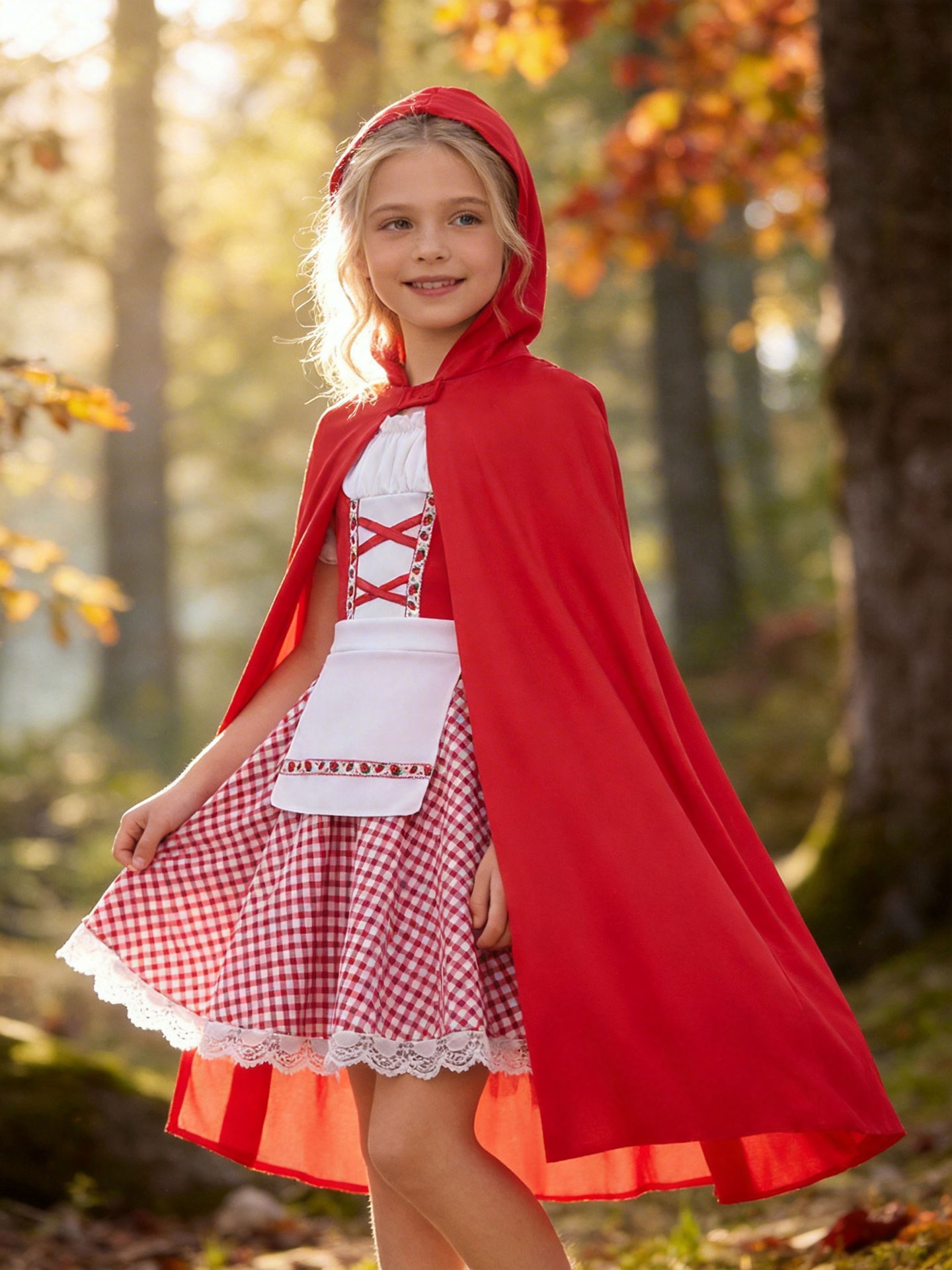 Baby Clothing Size - Детский костюм Красной Шапочки для девочек,