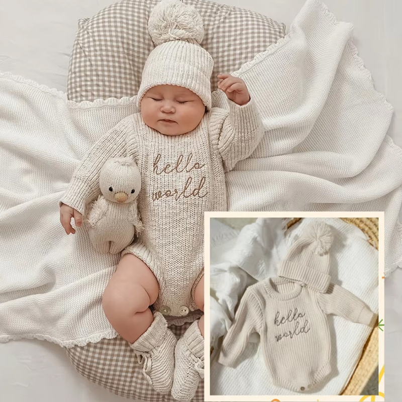Baby Clothing Sets Boy - Ylsteed Hello World вязаный комбинезон для