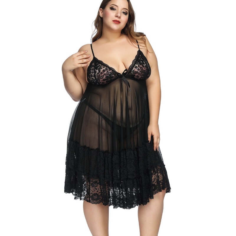 S-7XL размера плюс, сексуально – обзор и цена Baby Gown Nightwear