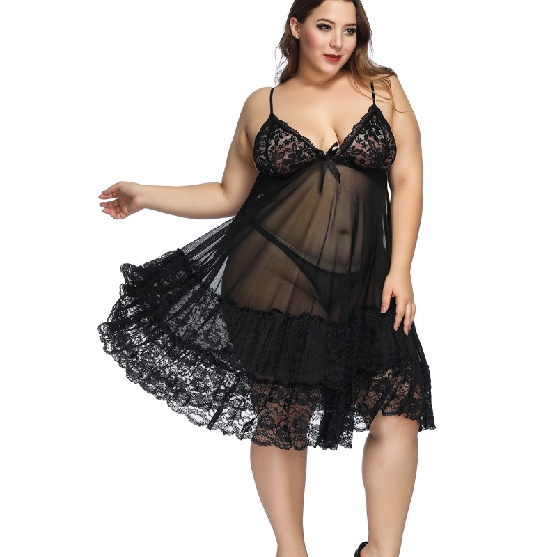 S-7XL размера плюс, сексуально – обзор и цена Baby Gown Nightwear